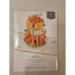 Hallmark Signature Paper Wonder Fall 3D Pumpkin Premium Pop Up Card Pumpkins